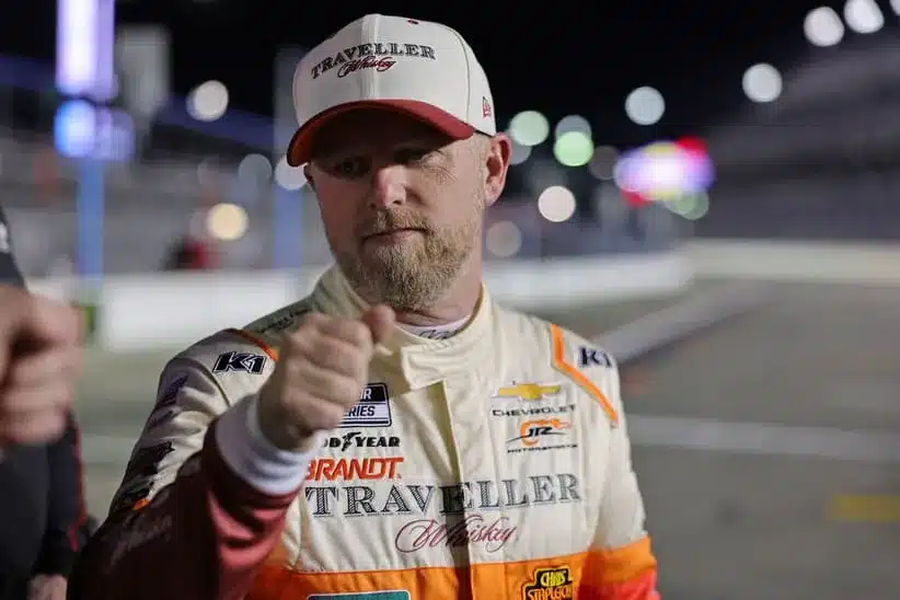 Hendrick Motorsports; Feb 11, 2026; Daytona Beach, Florida, USA; NASCAR Cup Series driver Justin Allgaier (40) during qualifying for the Daytona 500 at Daytona International Speedway.