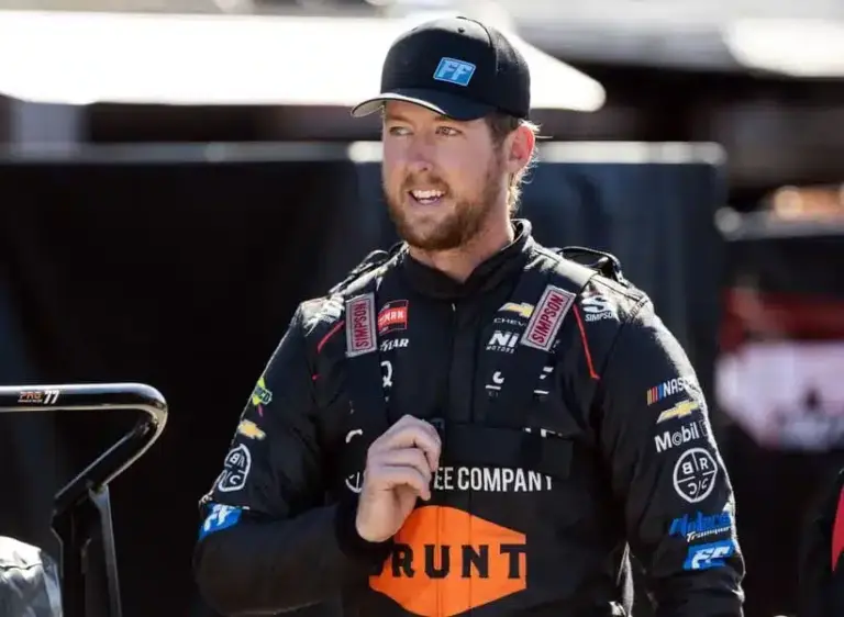 RCR; Feb 13, 2026; Daytona Beach, Florida, USA; NASCAR Truck Series driver Garrett Mitchell during qualifying for the Fresh from Florida 250 at Daytona International Speedway.