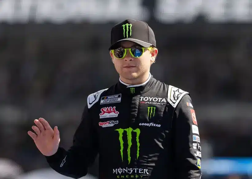 Feb 15, 2026; Daytona Beach, Florida, USA; NASCAR Cup Series driver Ty Gibbs (54) during the 68th running of the Daytona 500 at Daytona International Speedway.