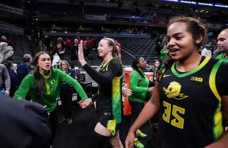 Oregon during the women's Big Ten Tournament.