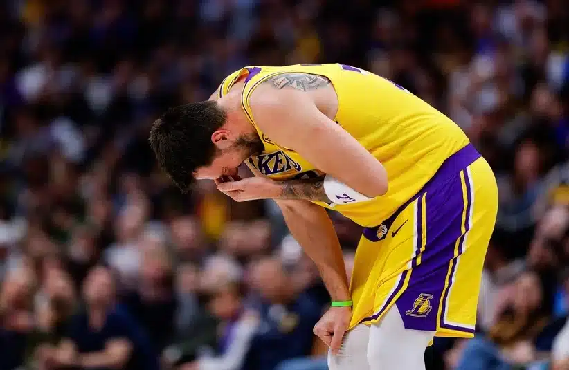 Doncic weeping after a poor show