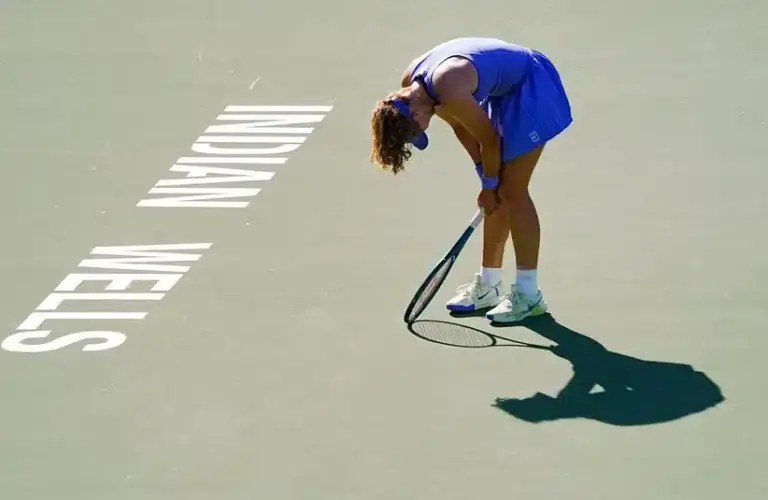 Andreeva reacts to losing a point