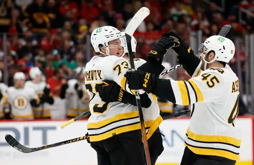 Charlie McAvoy Goal Celebration