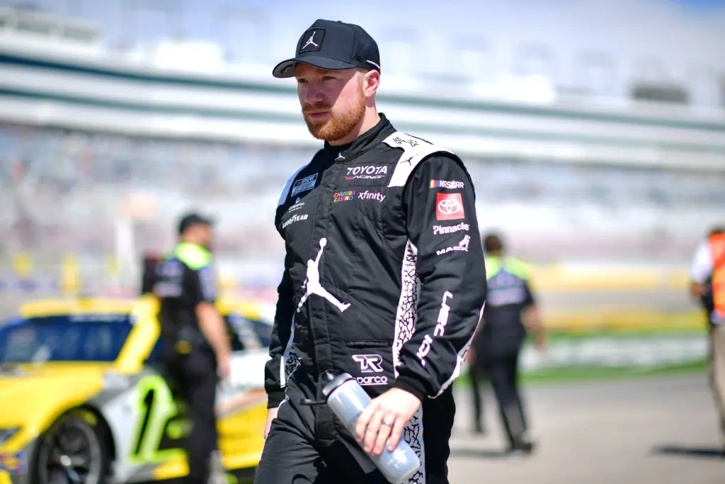 Mar 14, 2026; Las Vegas, Nevada, USA; 23XI Racing driver Tyler Reddick (45) during qualifying at Las Vegas Motor Speedway.