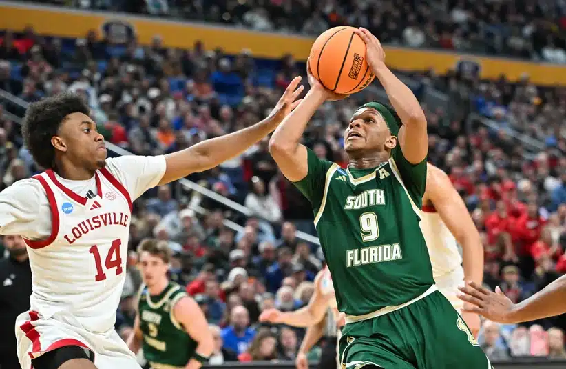 Louisville and USF in the first round of the NCCA Tournament.