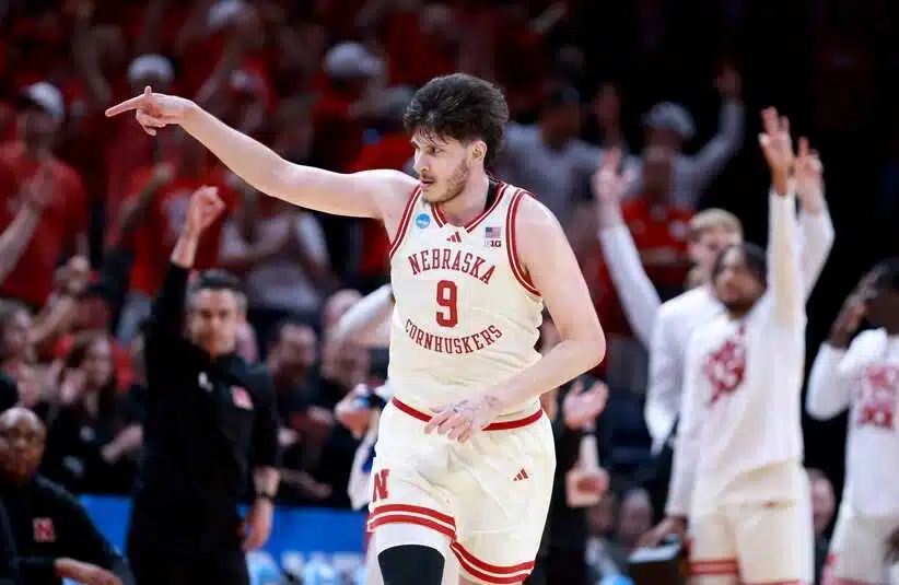 Nebraska player during the second round of the NCAA Tournament.