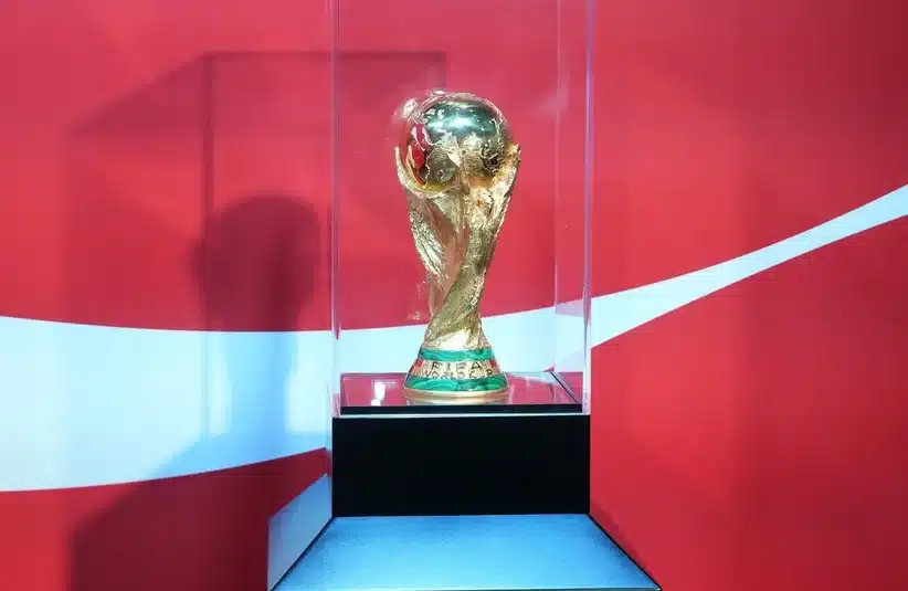 FIFA World Cup trophy showcased