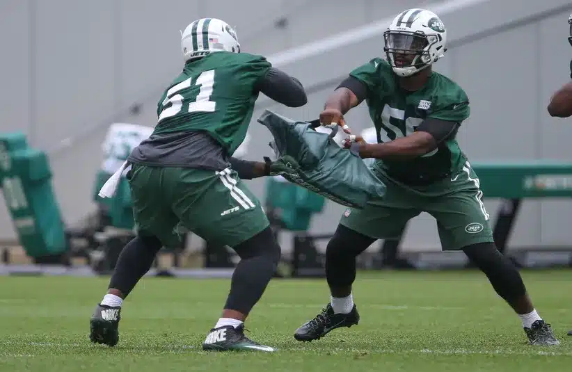 IK Enemkpali and Demario Davis Practicing For New York Jets