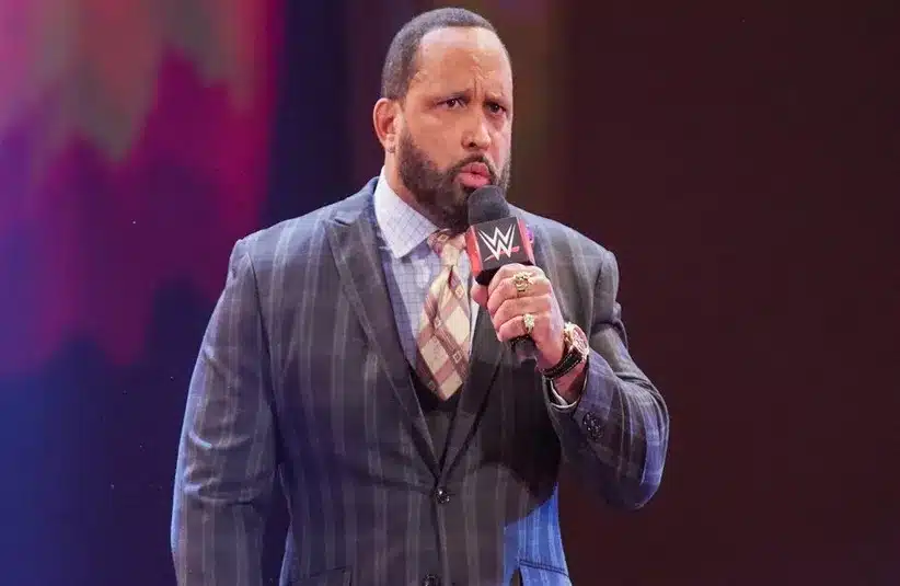 MVP Cutting A Promo On Monday Night Raw In A Suit