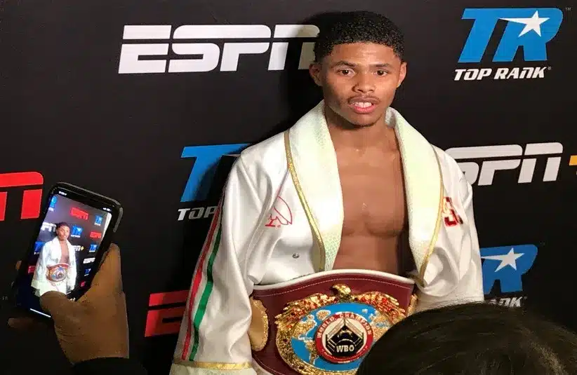 Shakur Stevenson following his match.