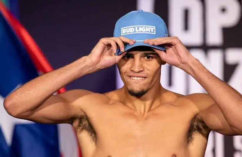 Xander Zayas during the weigh-in.