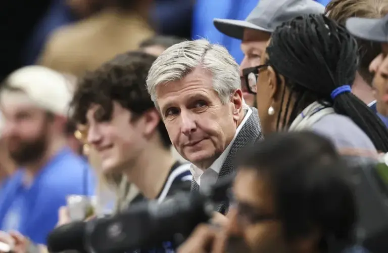 Dallas Mavericks CEO Rick Welts looks on during the second half. Dusty May