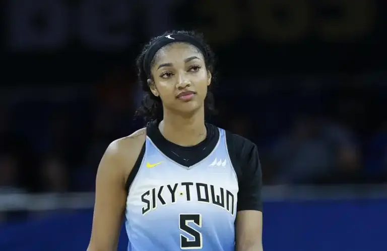 Angel Reese during the WNBA season last year.