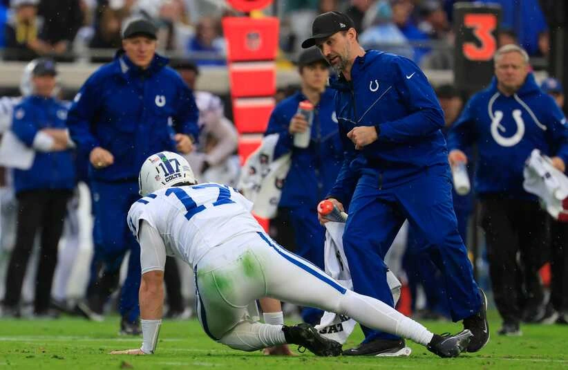 Daniel Jones during a game last season.