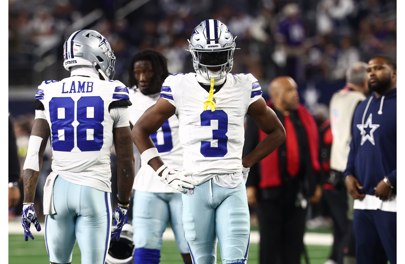 Pickens on sideline celebrating Dallas Cowboys