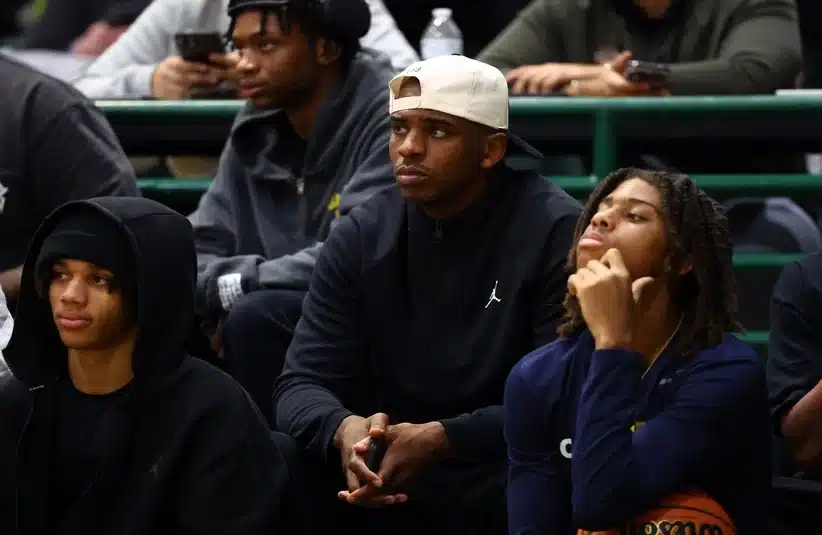 Chris Paul looking from the stands