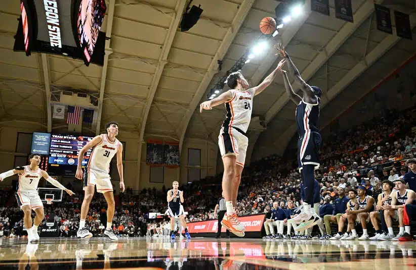 Johan Munch going for a block last season. Purdue hopes they bring his talents to the Boilers.