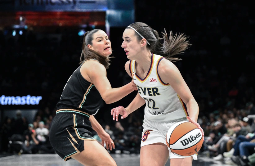 Caitlin Clark during a game last season.