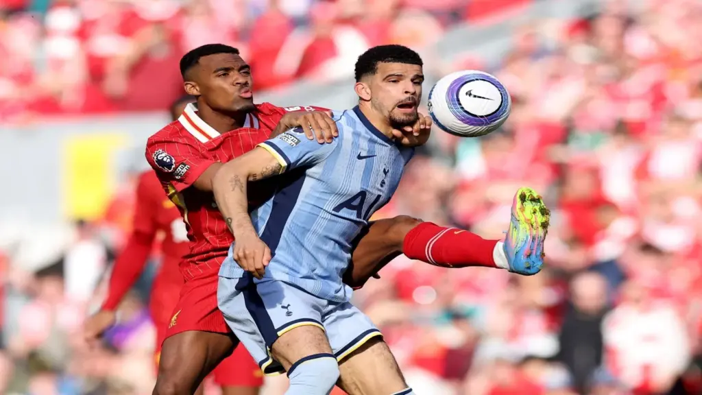 Tottenham Hotspur player Dominic Solanke in action.