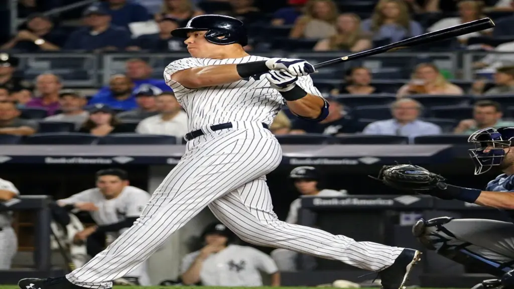 Aaron Judge on September 8, 2016 batting for the Yankees.