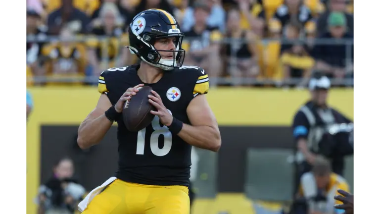 Will Howard throwing the football against the Jets