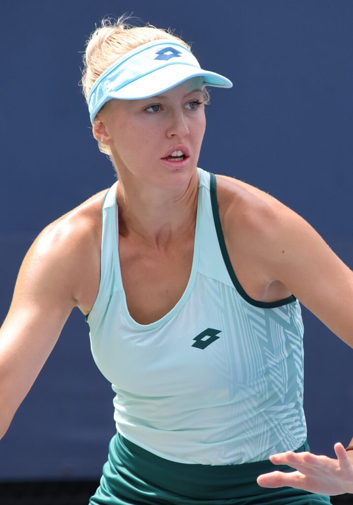 Aliona Falei at the 2026 US Open before her Jingshan Open win over Sorribes Tormo