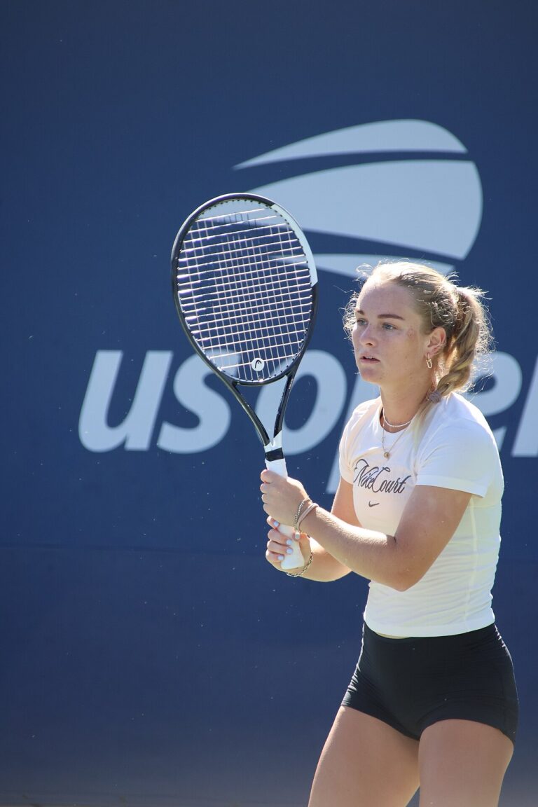 Emerson Jones practicing at the 2026 US Open