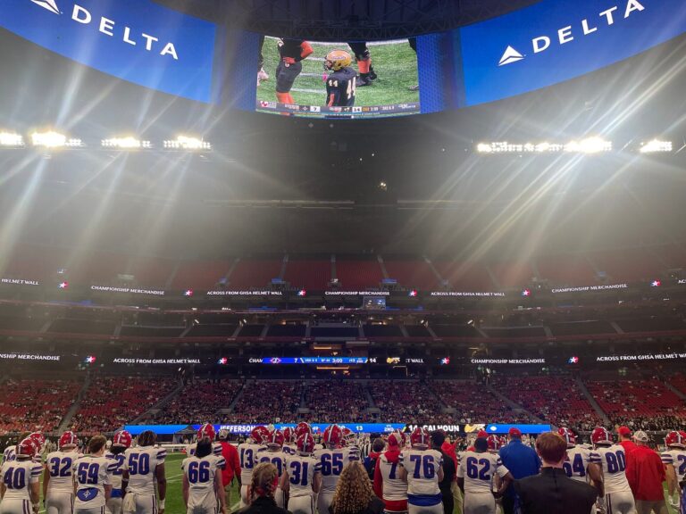 Gervon Dexter extension: Field-level view inside Mercedes-Benz Stadium, home of the Atlanta Falcons