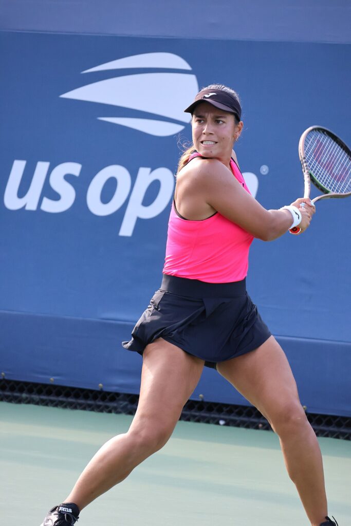 Bouzas Maneiro at the 2023 US Open, before her Jingshan Open win over Lansere