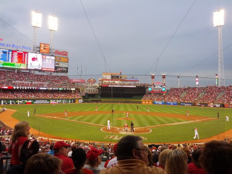 Reds pitching coach search: Great American Ball Park in Cincinnati viewed from behind home plate